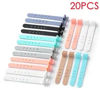 20/4PCS Universal Cable Management Wire Cord Fixer Charger Organizer New Phone Cable Winder Wrap Earphone Clip Silicone Holder