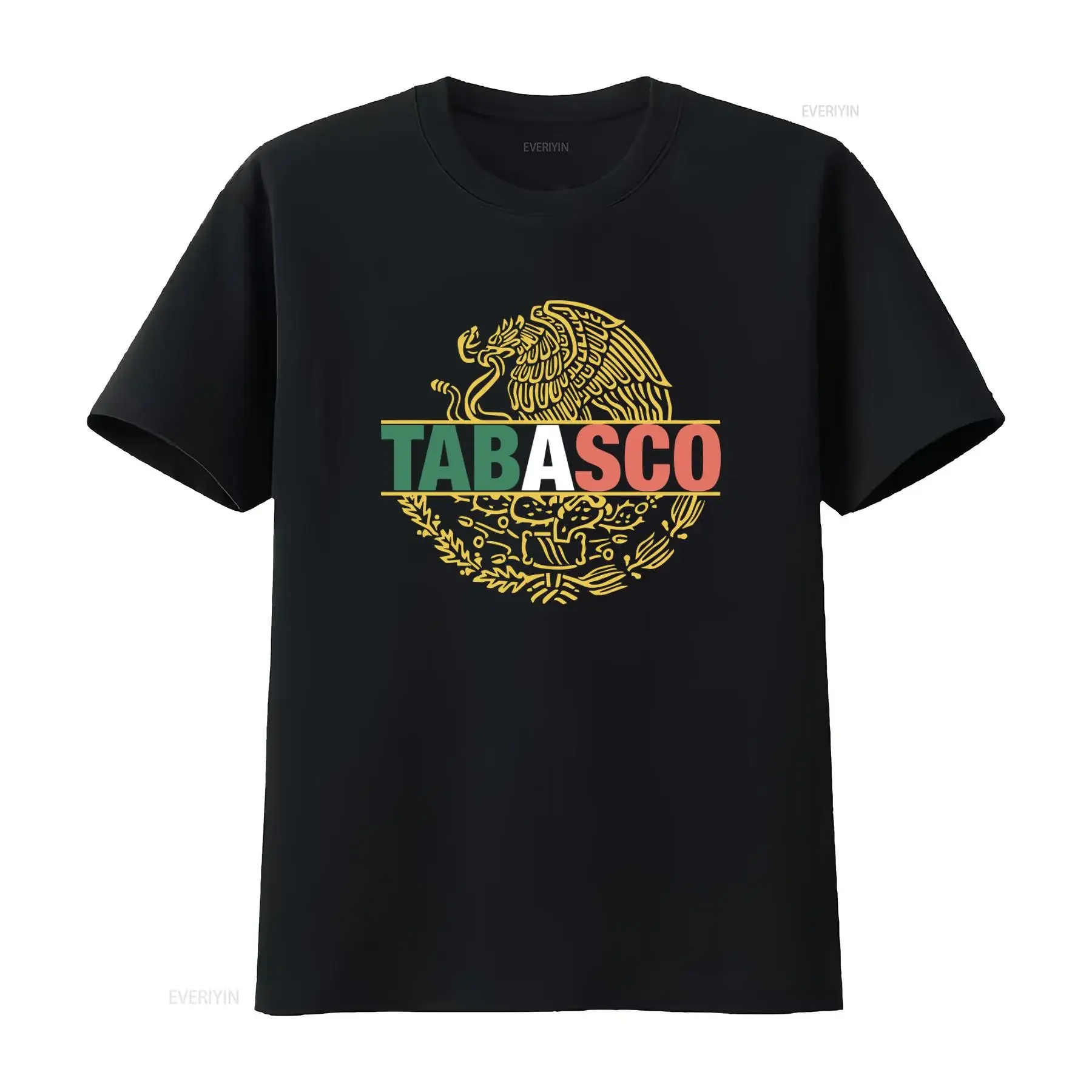 Camiseta Tabasco Escudo Nacional Mexicano con diseño auténtico del emblema mexicano, estilo vintage, lavada, versátil, ropa de diseñador.