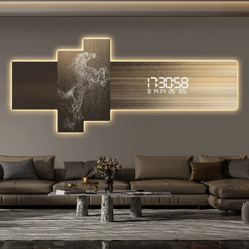 interior minimalist decorative painting modern Led digital wall clock premium orologio da parete grandi dimensioni furniture