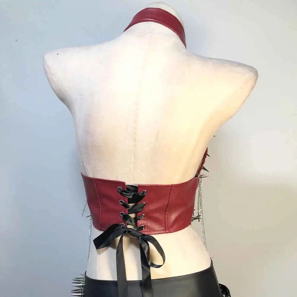 Goth Tops Harajuku 2026 Y2K Rave Outfits Punk Rock Clothes Emo Clothing Gothic Tank Scene Grunge Spiked Festival Bra