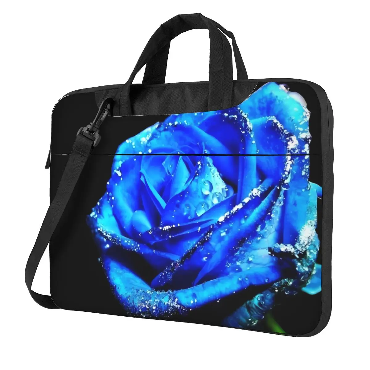 Blue Rose Laptop Bag Plant Beauty Waterproof Notebook Pouch 13 14 15 Funny For Macbook Air HP Huawei Computer Pouch