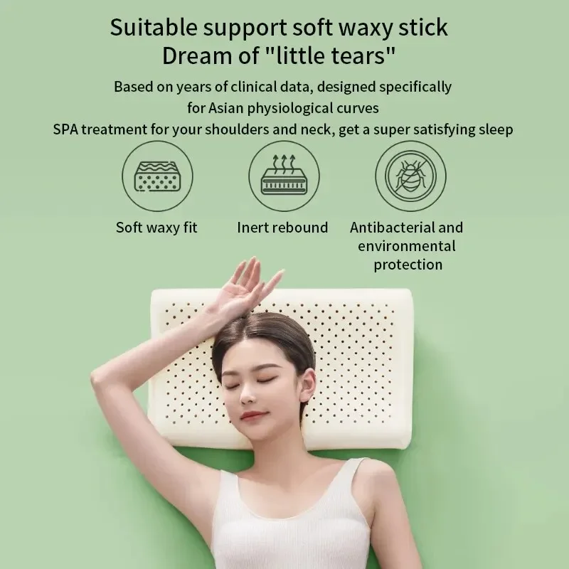Latex Pillow Thai Natural Latex Memory Adult Cervical Pillow Sleeping Dormitory Pillow Household