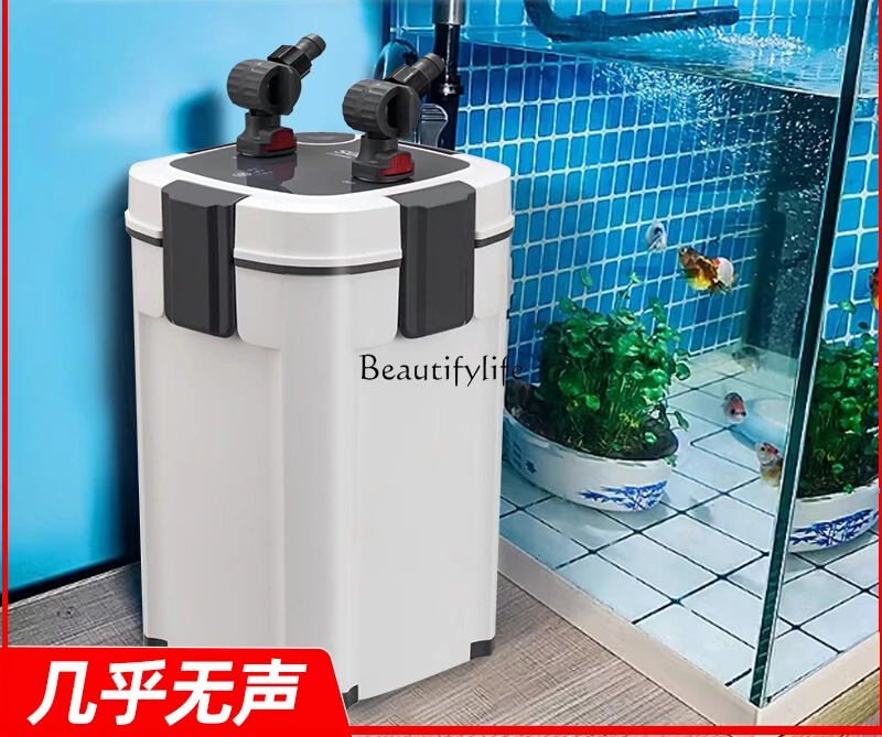 Fish tank external filter water purification circulation three-in-one oil removal membrane filter barrel silent