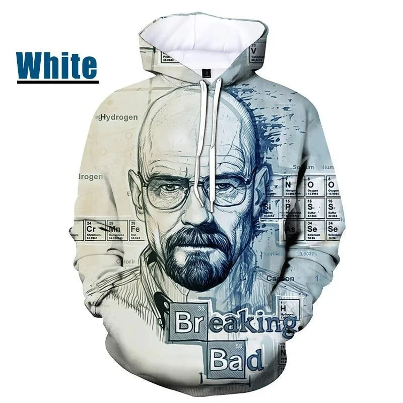 New Movie Breaking Bad 3D Printed Men\'s and Women\'s Hoodies Casual Fashion Plus Size Hooded Sweatshirts Popular Loose Pullover