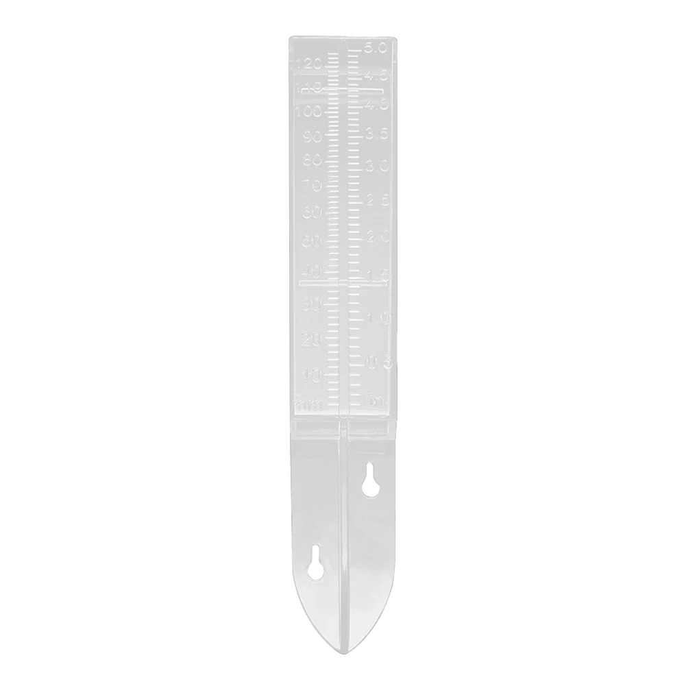 

5 in Capacity Rain Gauge Easy-to-Read Plastic Rain Gauge Wall Mount Or in Ground Home Clear Rain Gauge