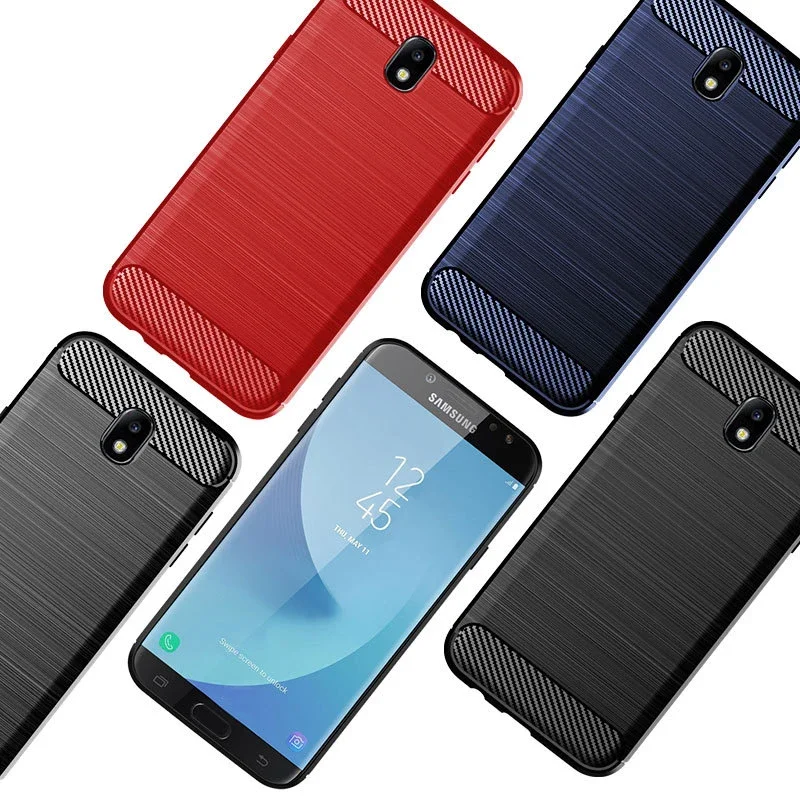 Case For Samsung Galaxy J7 2017 Case EU version) Silicone TPU Bumper Carbon Cover for Samsung Galaxy J7 Pro 2017 J730 J730F Case view 2
