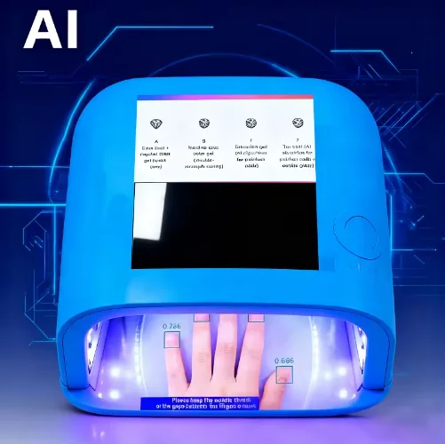 AI Smart UV LED Nail Lamp Gel Polish Dryer Professional Portable High Power Fast Curing Safe Hand Care Home Use Custom Logo