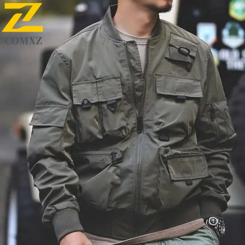 

Мужская куртка-бомбер MA1, классическое летное пальто в американском стиле с вышивкой самолета, бейсбольная рабочая одежда для отдыха, дышащая ветровка