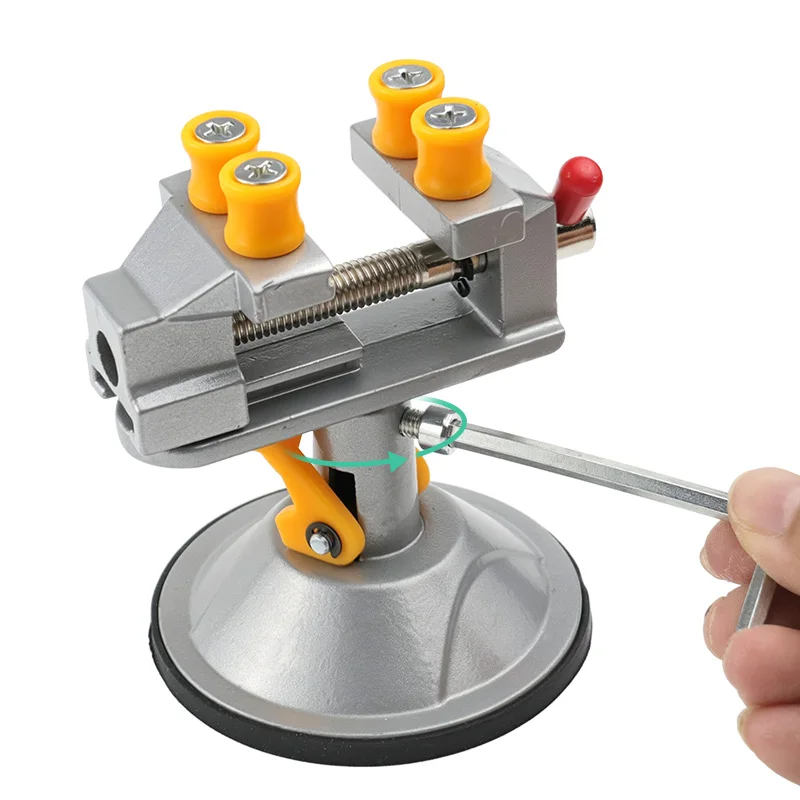 Table Vise Household Workbench Toggle Clamp Pliers Adjustable Jaw Screw Quick Positioning Fixture 360 Degree Rotating