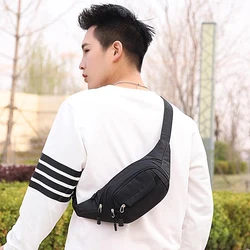 Fashion Men Women Waist Bag Casual Fanny Pack Purse Large Phone Belt Bag Pouch Canvas Outdoor Travel Phone Bag Crossbody Bag