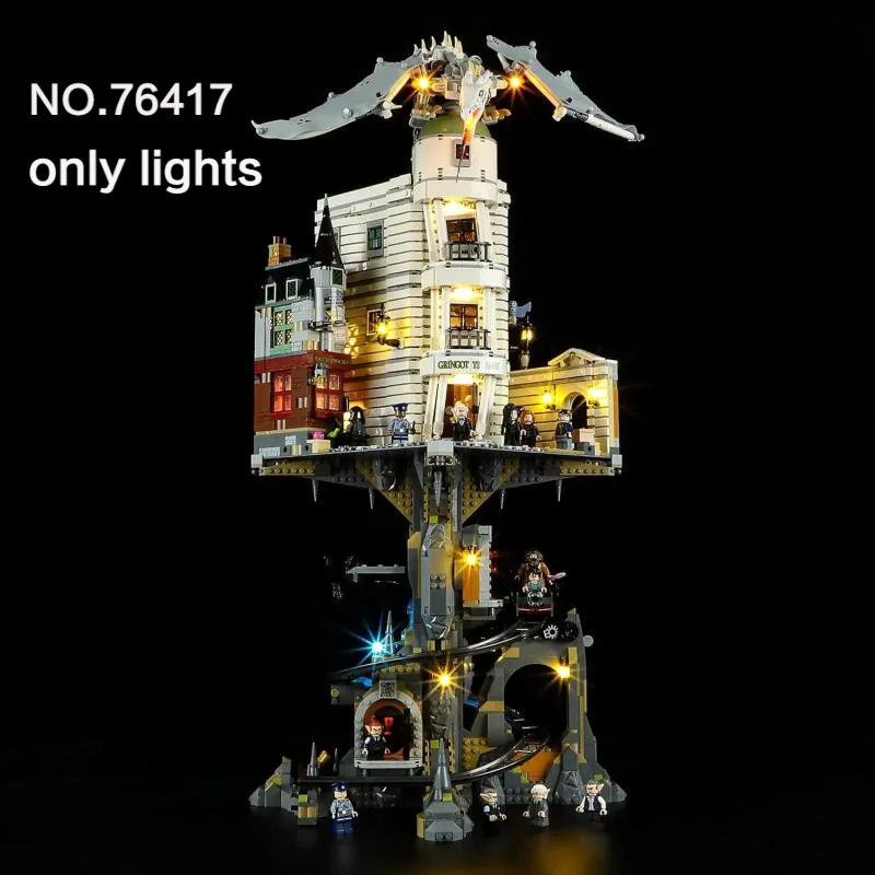 Juego de luces Led creativas compatibles con la lámpara de la edición de coleccionista del Banco Mágico Gringotts de Harry Potter 76417 (no incluye bloques)