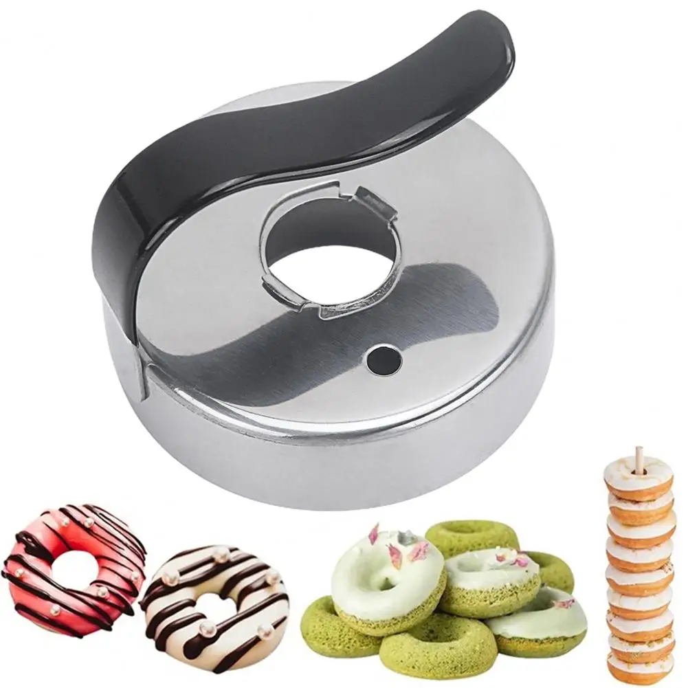 

stainless steel Donut Mold with Handle Mousse Ring Fondant Cookie Muffin Maker Doughnut Cutter Baking Utensils Kitchen Gadgets