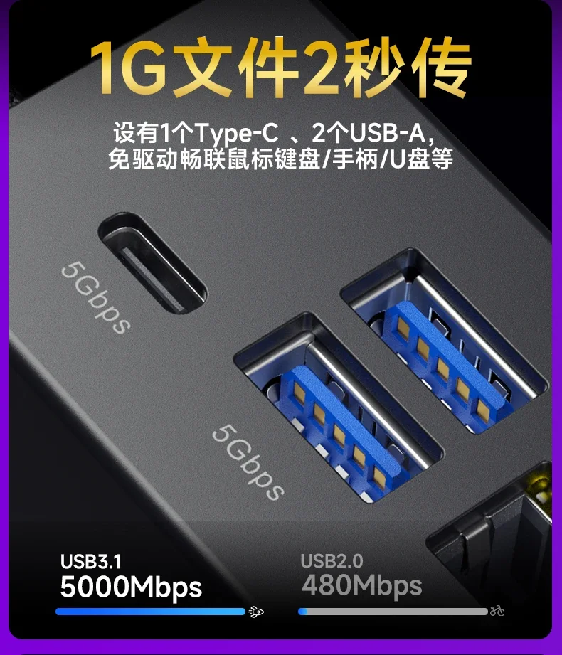 قابل للتطبيق ROG المحمولة، توسيع محطة الإرساء Steamdeck، الملحقات محول قاعدة USB من النوع C #6