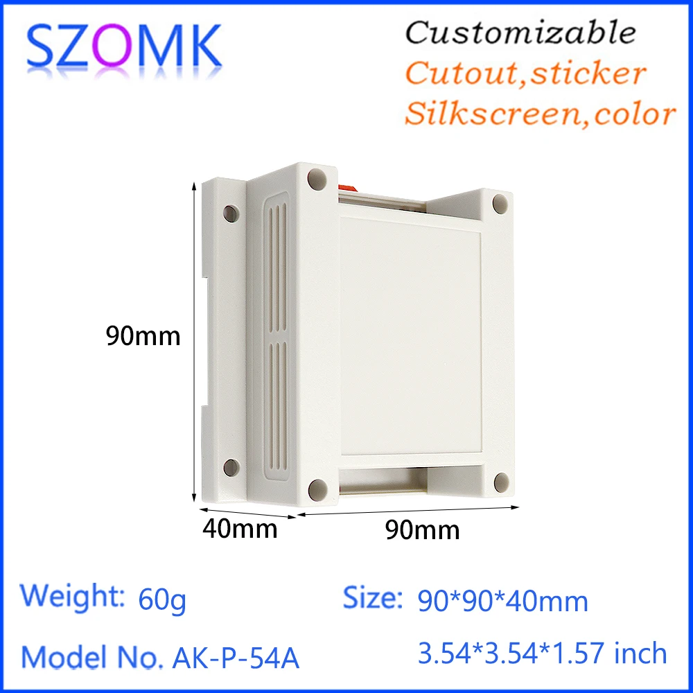 128-5.08 Terminal 9-Bit Bilateral Over-Line Box Rail Type Housing Instrument Electronic Enclosure Junction Box With Terminals