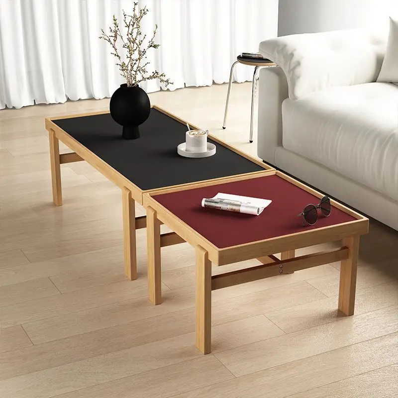Bauhaus Small Apartment Rectangular Coffee Table Living Room Balcony Tatami Solid Wood Medieval Style Small Tea Table