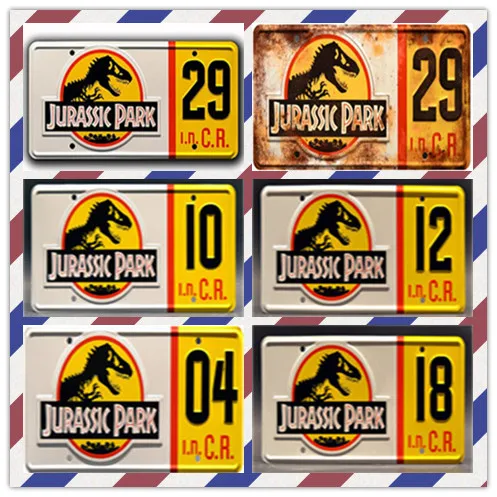 Pig Wall Signs Celebrity Machines Jurassic Park | Explorer # 04# 05# 29 # 10# 12# 18 | Metal Printing License Plate