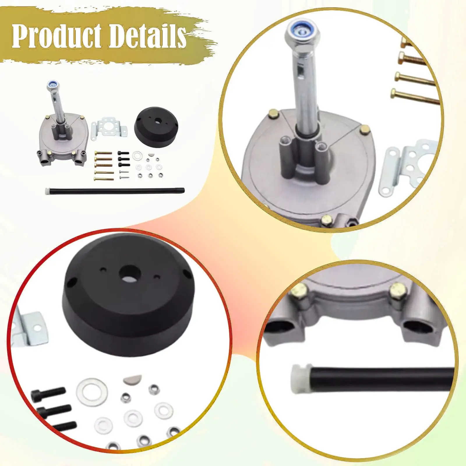 

Mechanical Boat Steering System Planetary Gear Marine Direction Device with Steel Construction for Outboard Motor Control