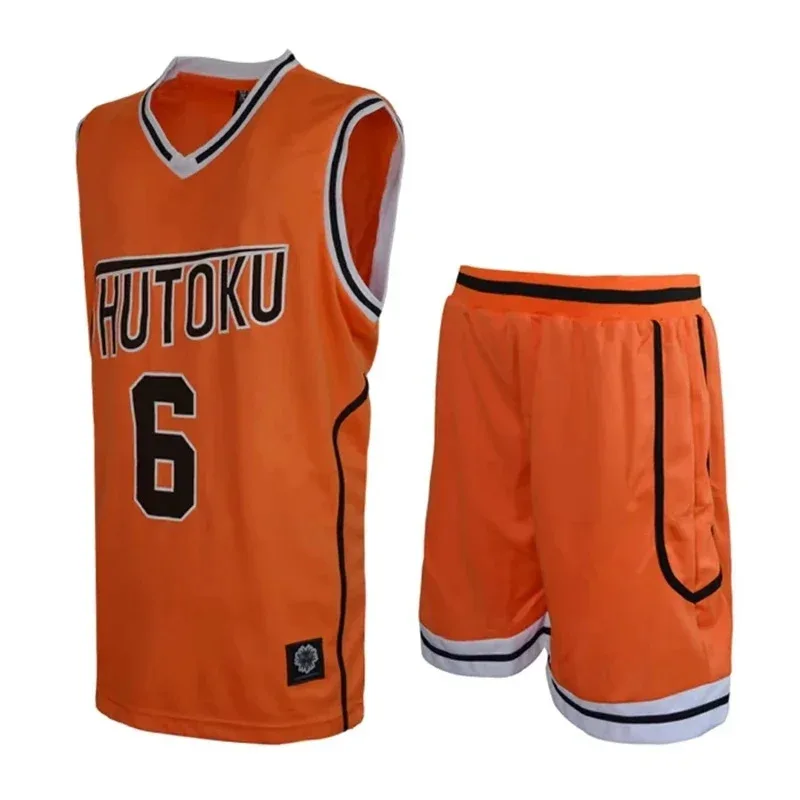 Аниме Куроко баскетбол Баскетбол косплей Шутоку школьная форма Мидорима Шинтаро 6, комплект из джерси, спортивная одежда, футболка, шорты, костюм