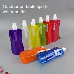 480ML Portable Folding Water Bag TPU Ice Pack Outdoor Sports Water Bottle Hiking Jogging Water Storage Bag Camping Equipment