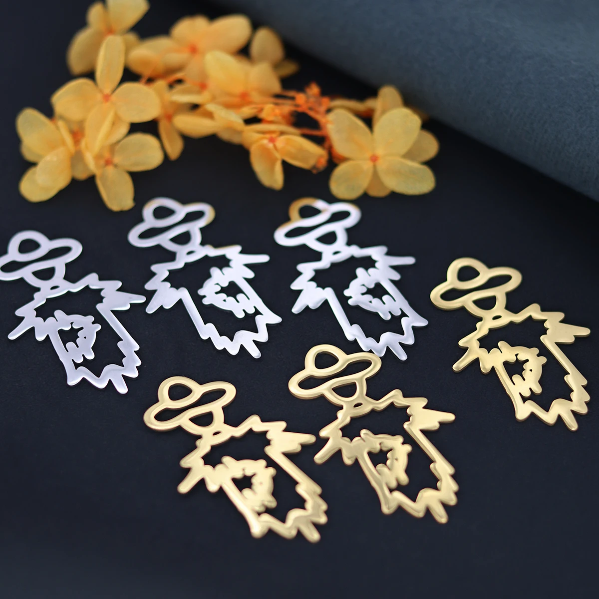 3PCS/LotMinimalist Stainless Steel Charm Pendant Necklace Scarecrow Necklace Fall Autumn Halloween Charm Pendant