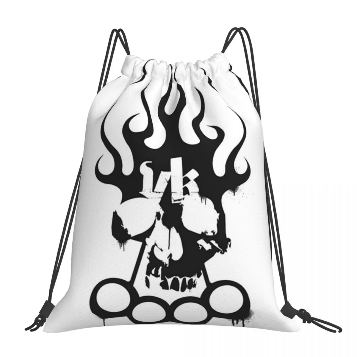 

Kontra K DPK Vollkontakt Totenkopf Schlagring Logo Backpacks Drawstring Bags Drawstring Bundle Pocket Sundries Bag Book Bags