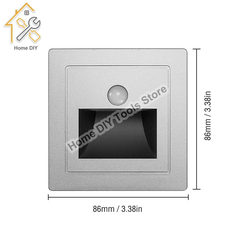 Luz de sensor de movimento AC110V-240V luz infravermelha de indução do corpo humano luz noturna LED PIR sensor de escada corredor Foyer iluminação