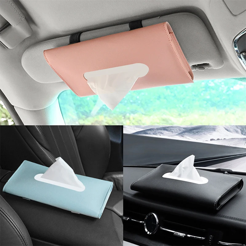 Eleganter und praktischer Auto taschentuch-und Masken halter: universeller Sonnenblende aufsatz, Hygiene unterwegs, verbessert die Inneneinrichtung – Detail 6