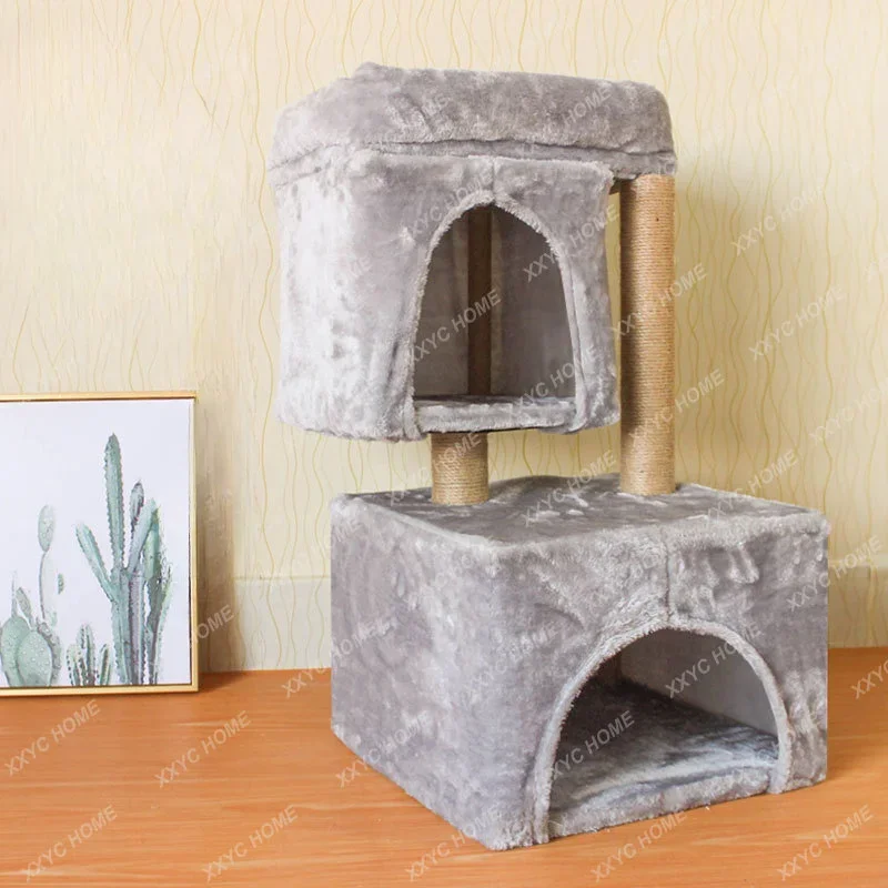 

Double Nest Cat Villa Climbing Frame outside Cat Pet Supplies Plush Nest