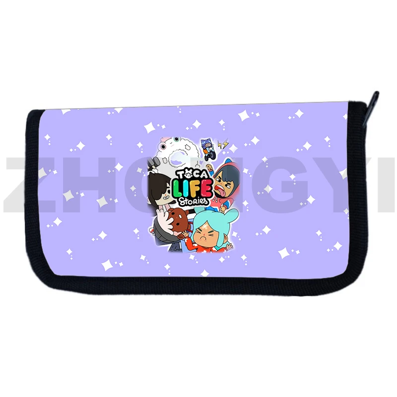 Anime Women Purses Toca Life World Wallets Teenager Money Purse and Handbags Organizer Bag 3D Cartoon Toca Boca Game Wallets