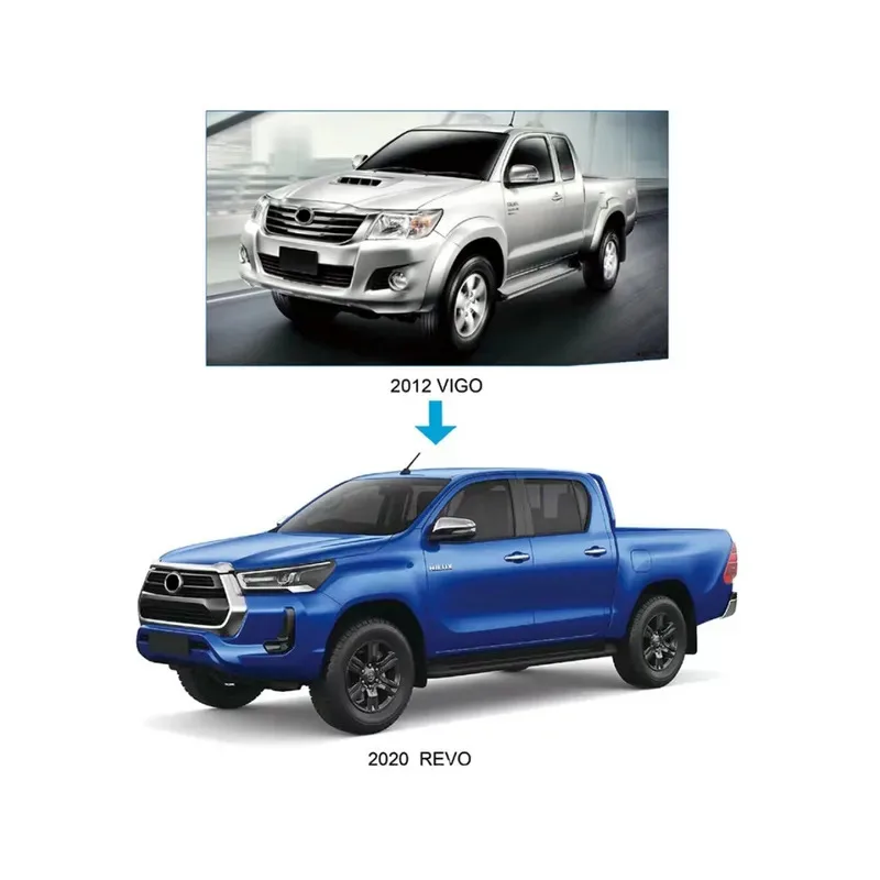 

Car body kit for Hilux VIGO 2012 to REVO 2020 style front bumper with grille headlights fog lamp plug and play