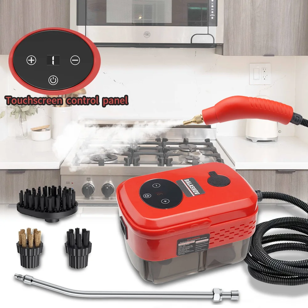 Steam Cleaner High Temperature Pressurized Handheld Steam Cleaning Machine with Brush Heads for Kitchen Furniture Bathroom Car