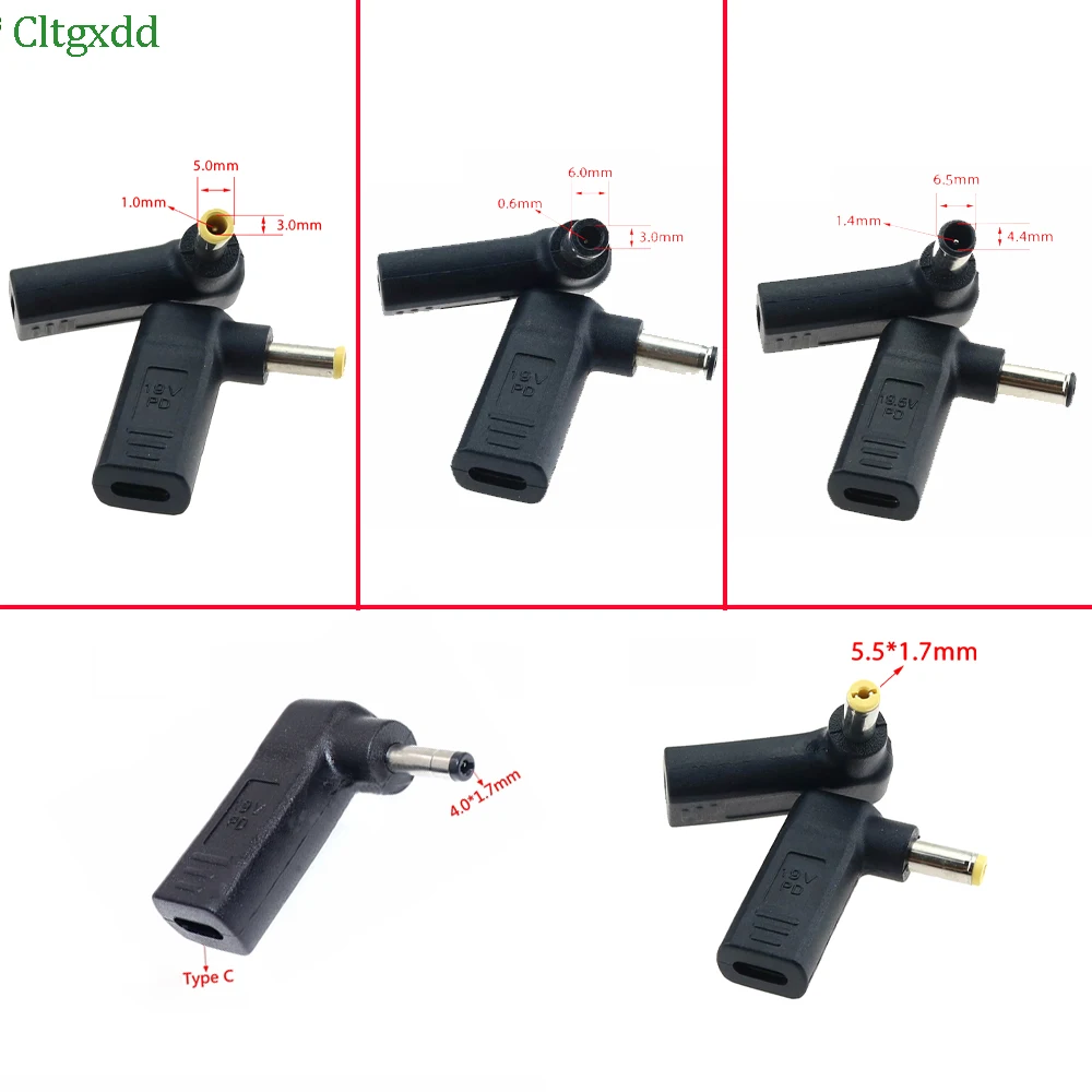 

Cltgxdd Suitable For Laptops 4.8*1.7/5.0*1.0*3.0/5.5*1.7/6.0*0.6*3.0/6.5*1.4*4.4mm DC Interface Type-C Adapter Connector