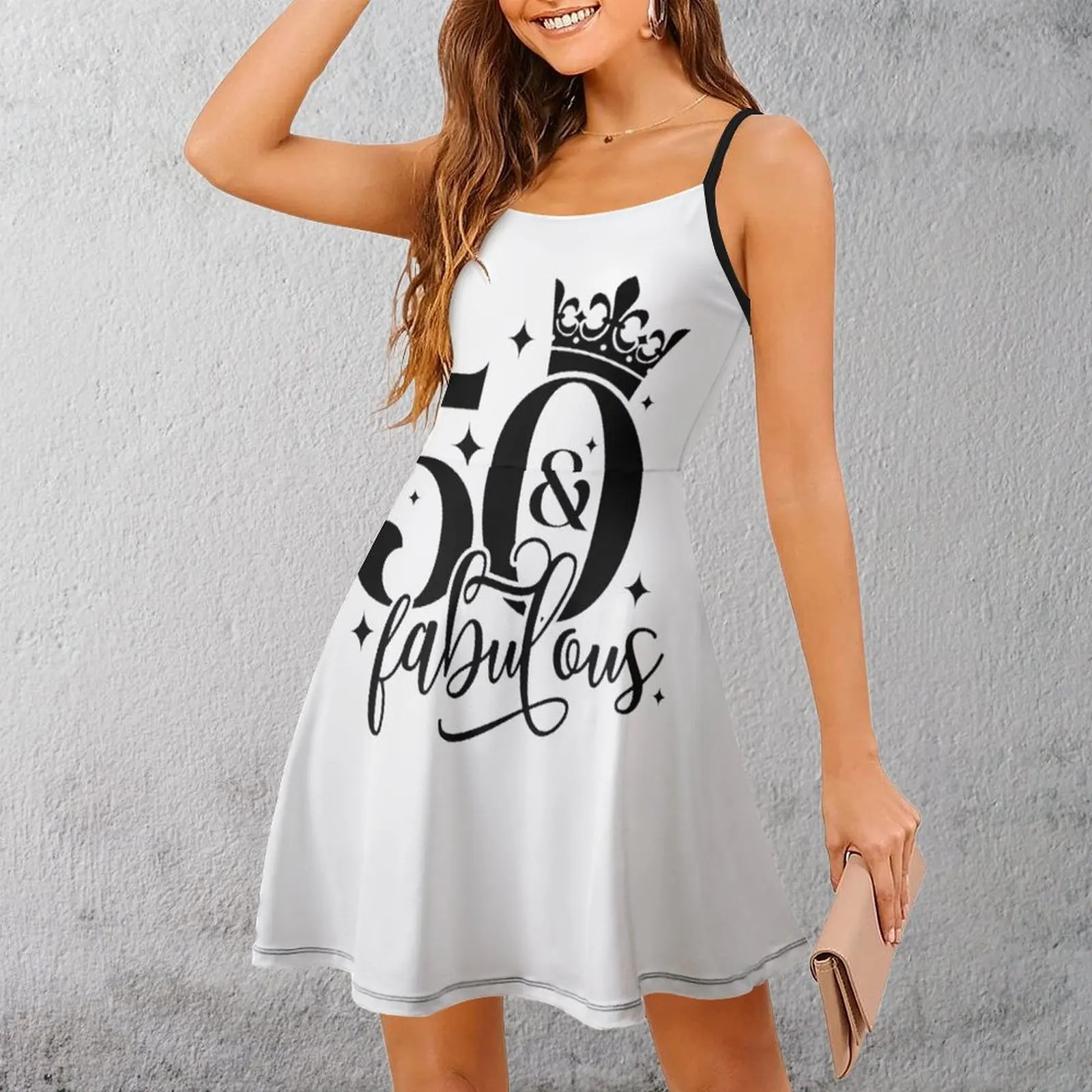 

50 & Fabulous Crown Design (1) Женское платье на бретельках Уникальное экзотическое женское платье Забавное коктейльное платье для компьютерных фанатов на подтяжках