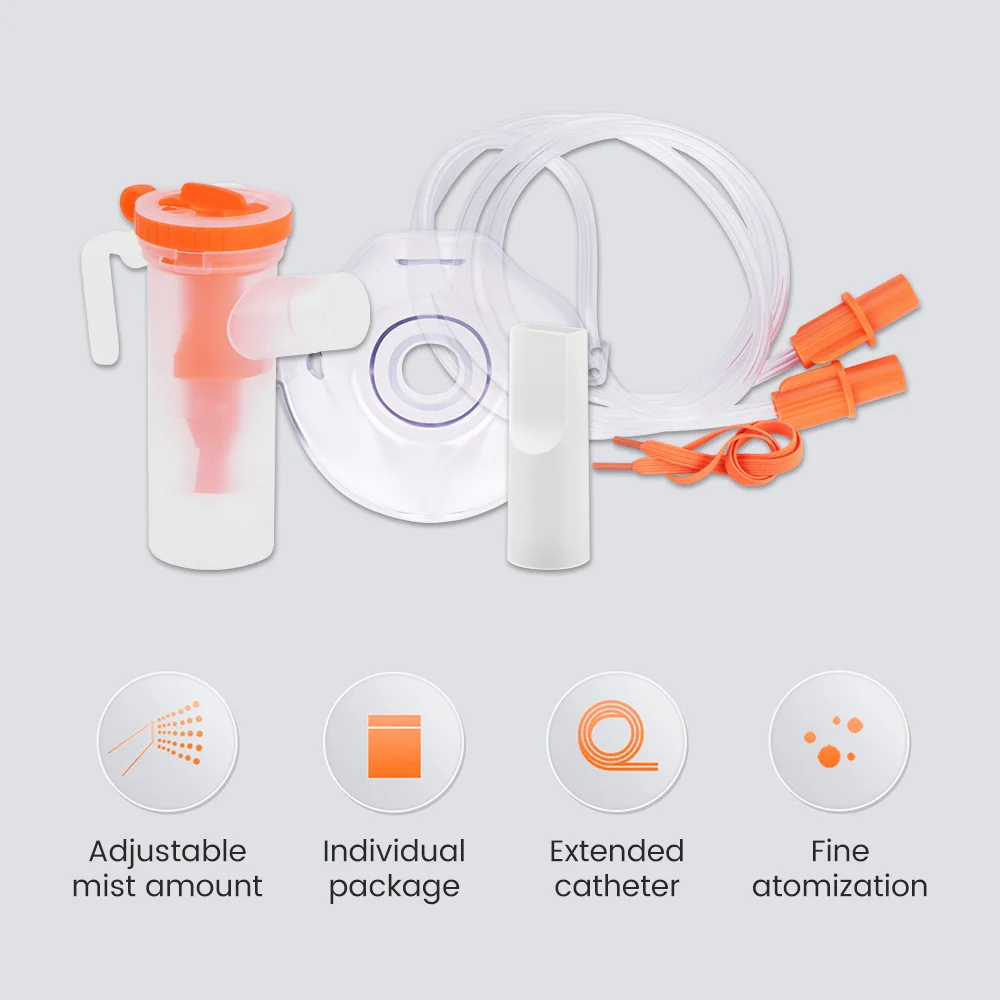 Inhaler Set Soft Tube Inhaler Catheter Nebulizer Cups Adult Kid Mask Filters Family Medical Air Compressor Nebulizer Accessories