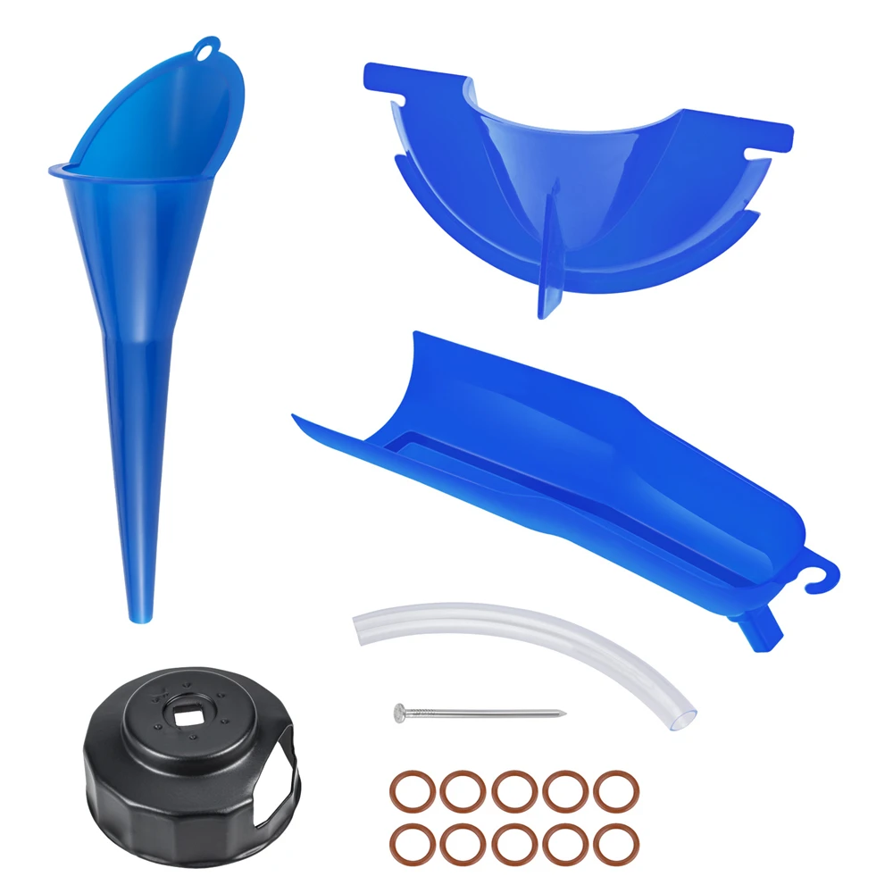 Orange Blue Plastic Car Motorcycle Primary Case Oil Fill Funnel Tool for Harley Touring Dyna Sportster Softail 1999-2017