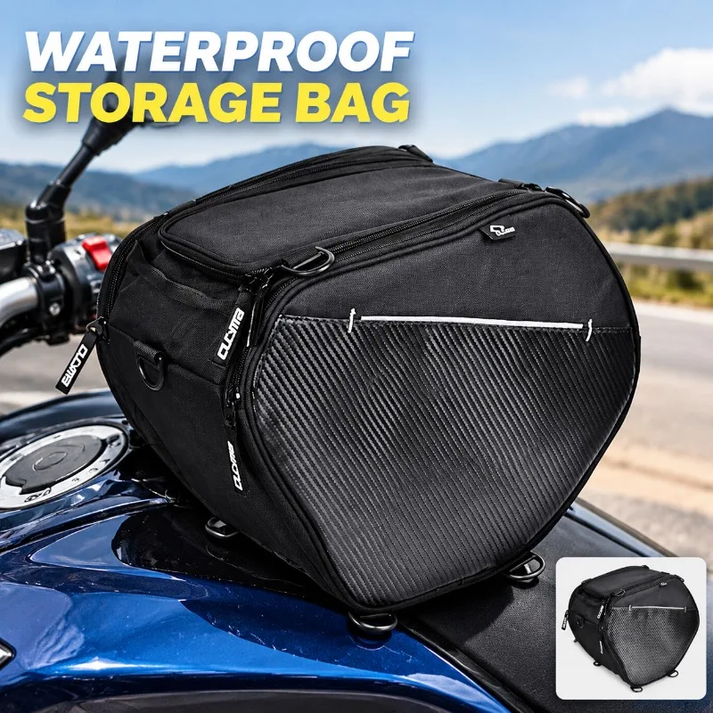 Motorcycle Bag Scooter Front Mount Waterproof Tank Bag Mototouring Rider Storage Pouch Crossbody Shoulder Pack Multifunctional