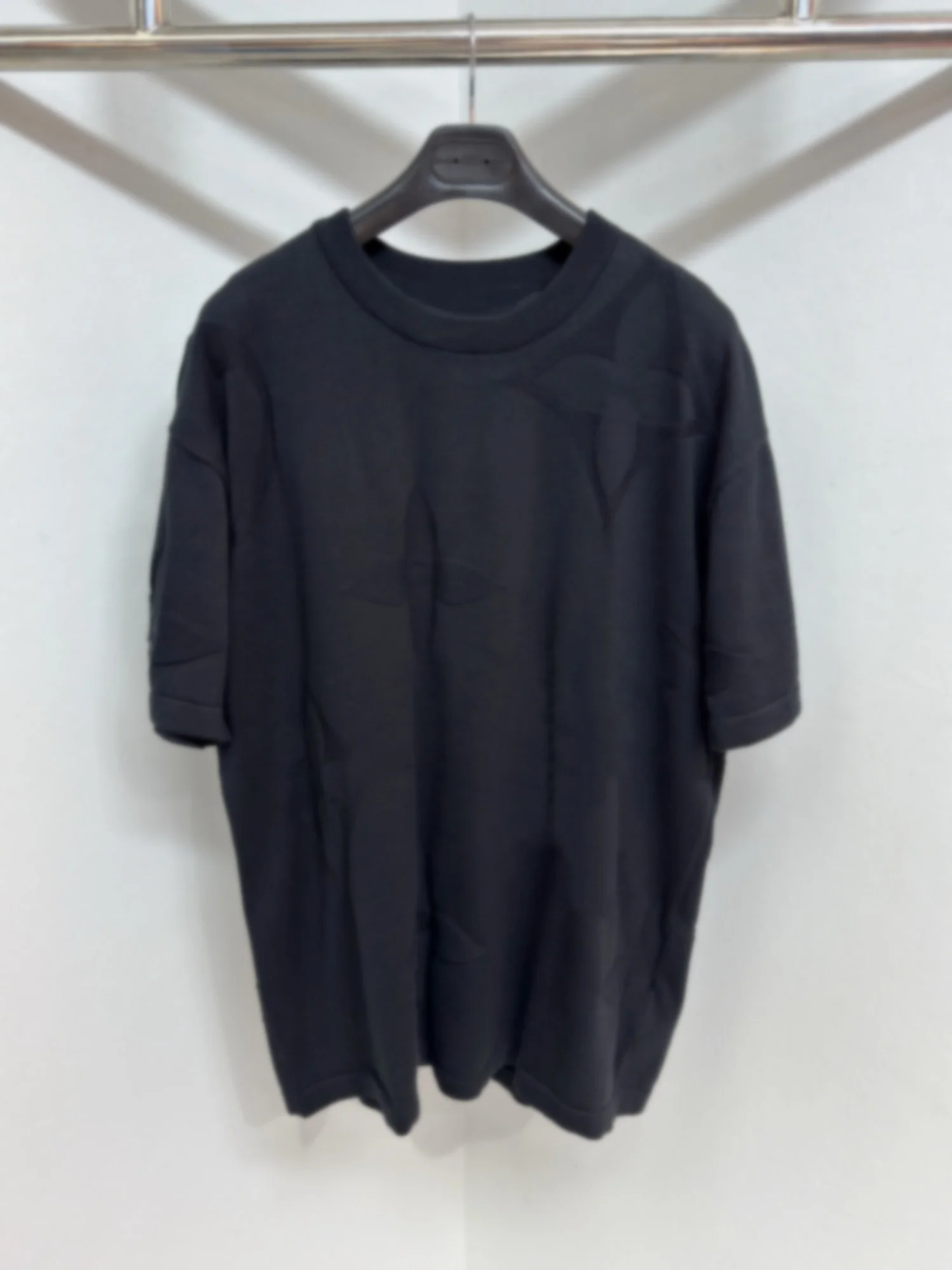 

Loose Knitted ort Sve T-irt Floral Embroidery ex Crew Ne Pullover Casual Top for Spring Summer Faion Trend