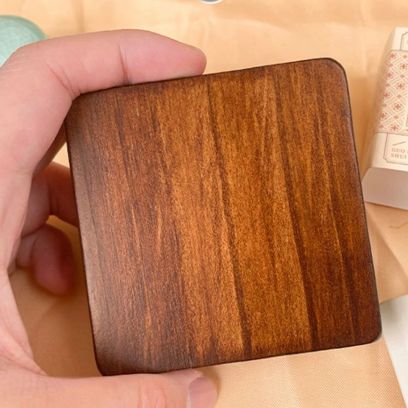 Wooden Box Watercolor Paint 8 Colors Walnut Color Mini Solid Watercolor Dispenser Paint Boxes