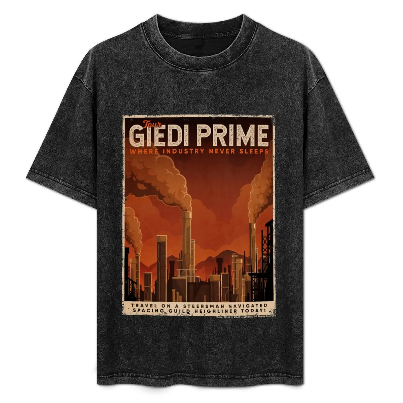 

Giedi Prime Retro Vintage Tourism Decal T-Shirt Plus Size Quick Dry Sports Tee