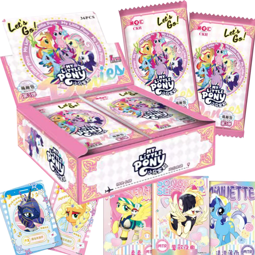 

My Little Pony Game Collection Cards Anime Figures Cute Interesting TGR MTR XR Exquisite Portrait Rare Cards Children Gifts Toys