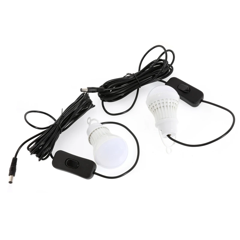 3pc/2pc Bulbs Solar Panel Camping Outdoor Lighting Kit Home DC System 4 in 1 Emergency and Mobile Phone Charger for Garden Night