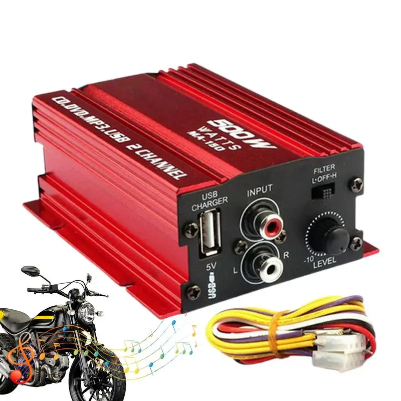 

Car Stereo Amplifier Car Audio Amp Small Amplifier Box 2 Channel Audio Amplifier Car Speaker Amplifier Mini Car Amp Bass Boost