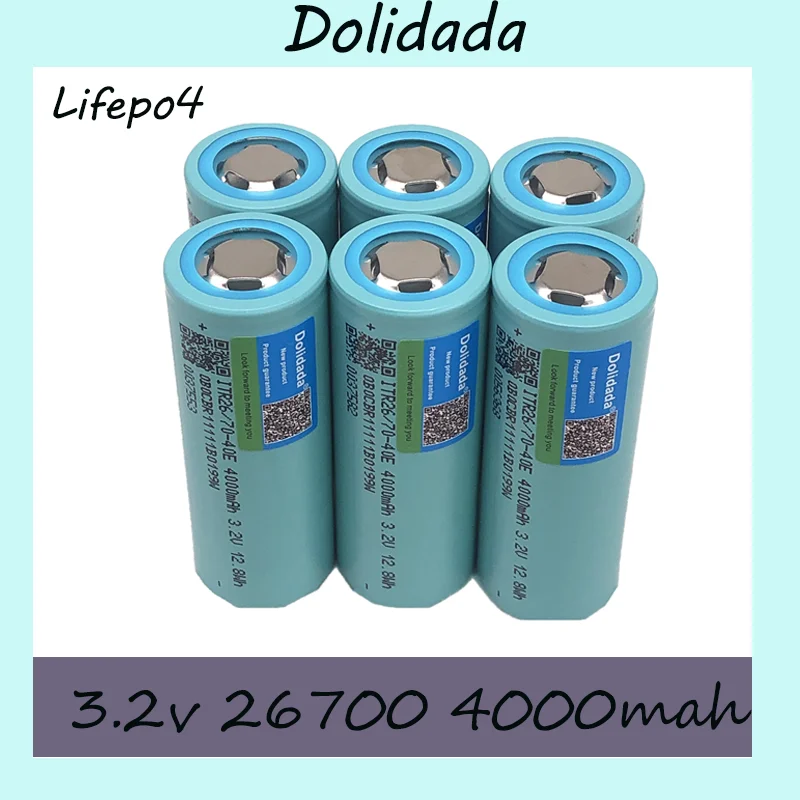 Lifepo4 26700 3.2V 4000mah Rechargeable Lithium Iron Phosphate Battery 3C-5C Discharge  Instruments Remote Control Toys