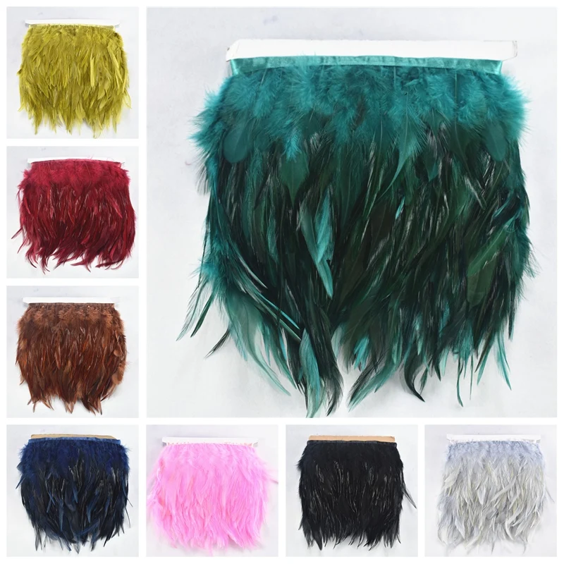 1Meters/Lot Saddle Pheasant Feathers Trim Fringe 4-6