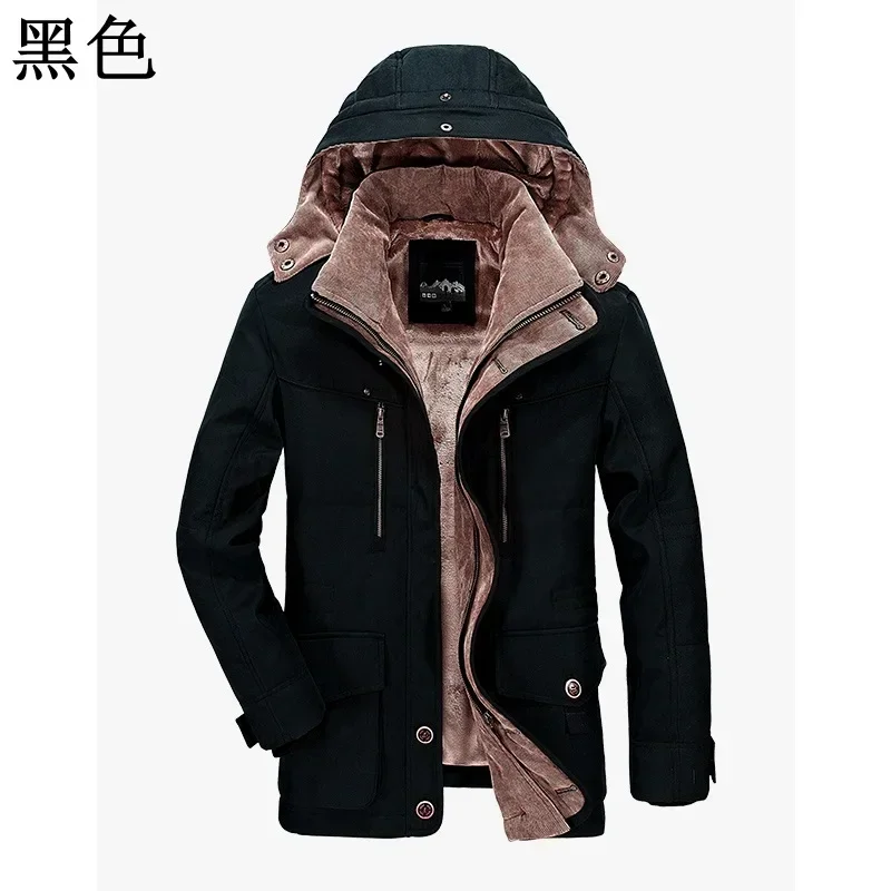 Hooded Casual Warm Parkas Men Long Winter Coats Down Jackets 7XL Good Quality Male Fit Winter Coats Multi-pocket Cargo Jackets