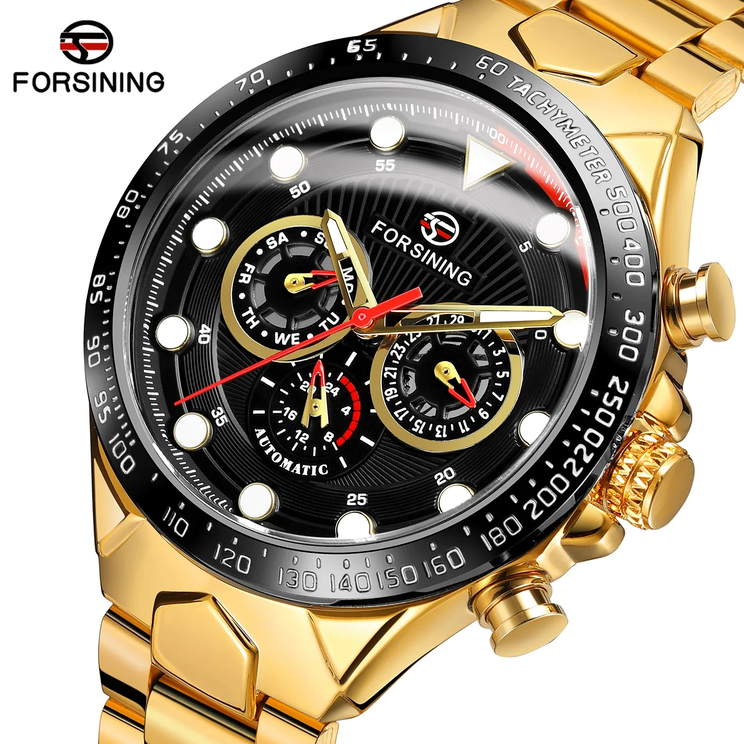 

FORSINING Top Brand Business Men's Watch 3 ATM Water Resistant Luminous Automatic Mechanical Waterproof Male Wristwatch Reloj