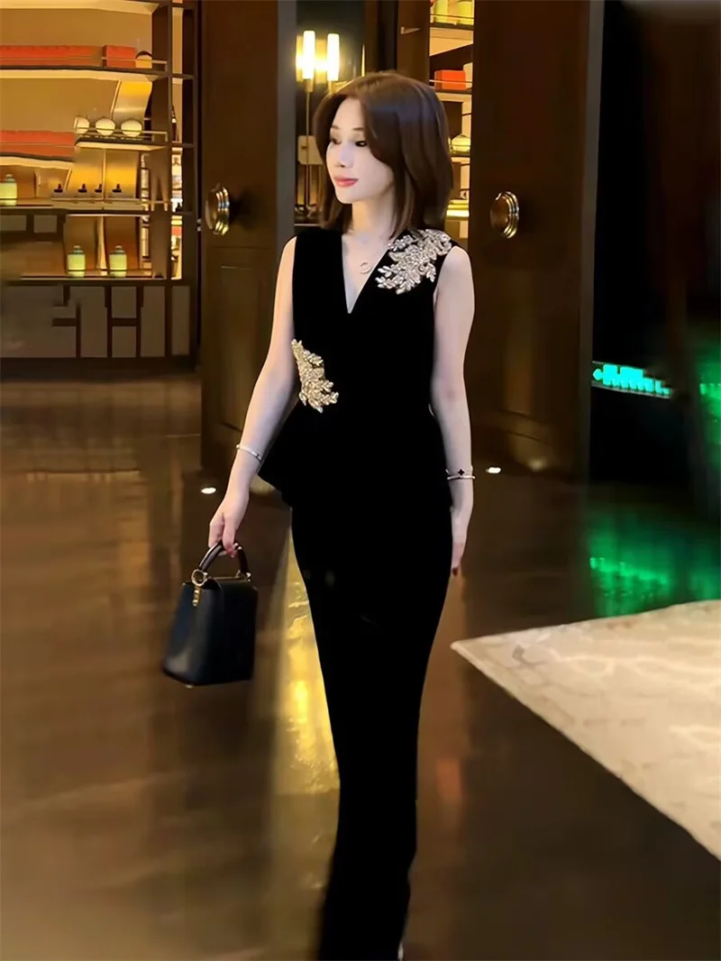 

Women's Vests Chinese Embroidered Sleeveless Vest Women's new National Style Retro High-end Velvet Temperament Tank top Coat