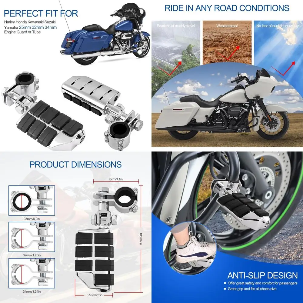 

Мотоциклетные шоссейные подножки, подножки для ног Crash Bar для Harley Touring Electra Street Glide Road King Sportster Kawasa