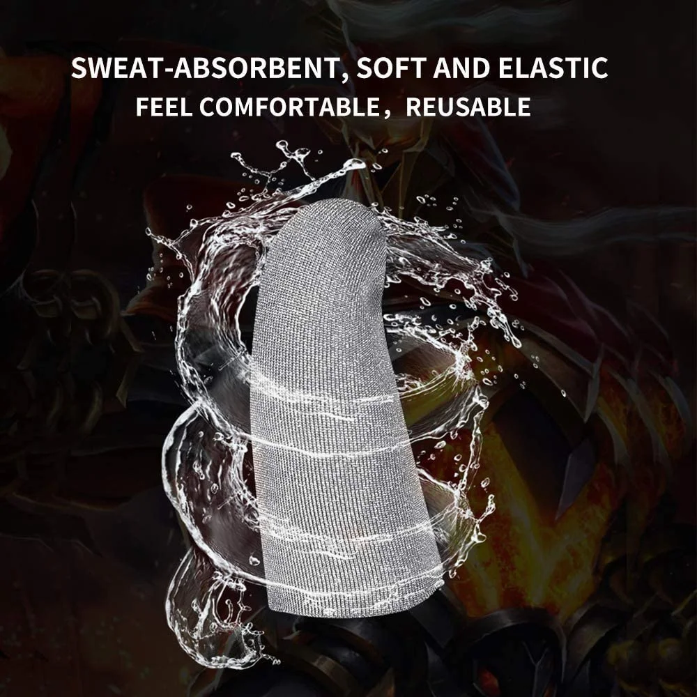 SCLS Finger Sleeves For Gaming Mobile Game Contact Screen Finger Smooth Thin Anti-Sweat For Mobile Games(6 Pcs)