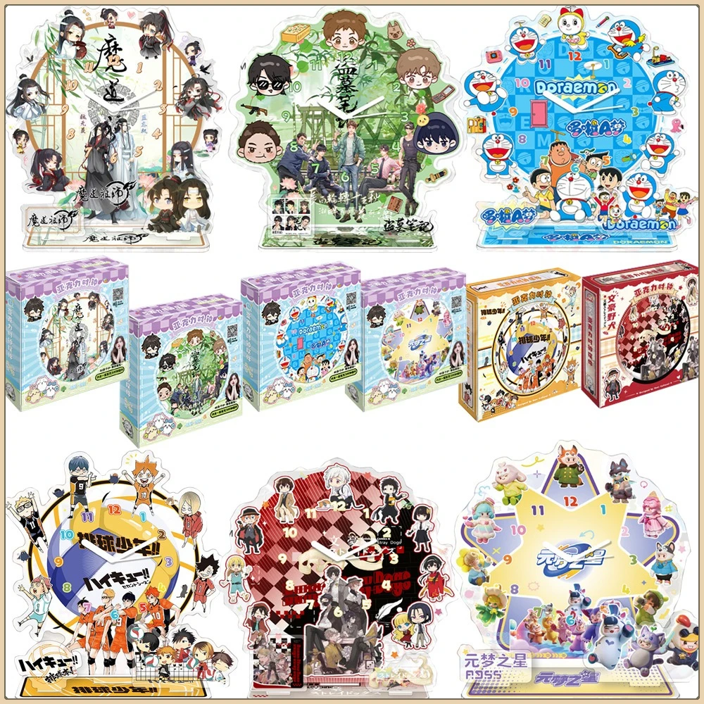 

Cartoon Anime Peripheral Acrylic Clock Ornament Daily Leisure Fashion Desktop Decoration Model Toys Kids Hobbies Gifts Hot Sales